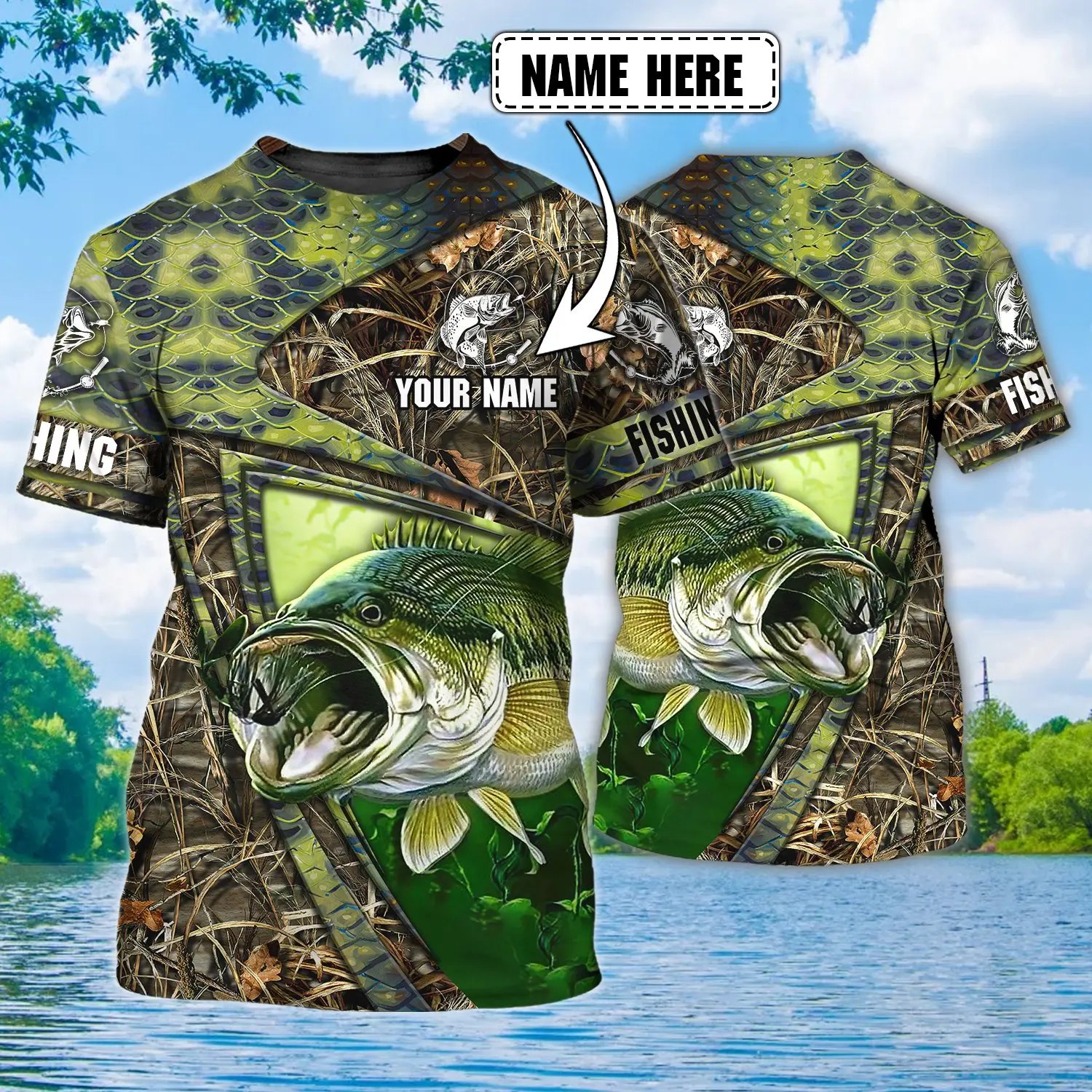 3D Printing Name - Bass Fishing Personalized Name 3D All