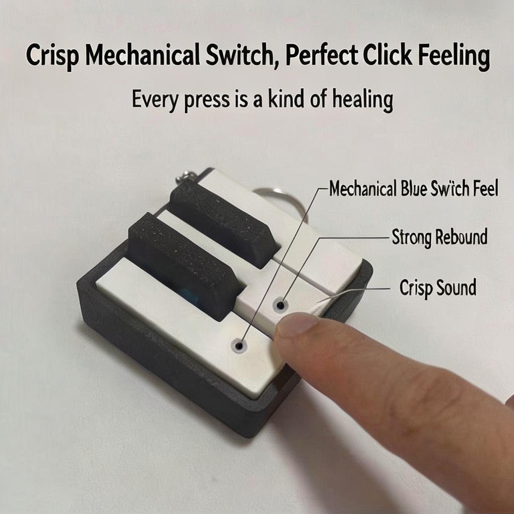 3D Printing Keychain - Fun 3D Printed Piano Keyboard Clicker