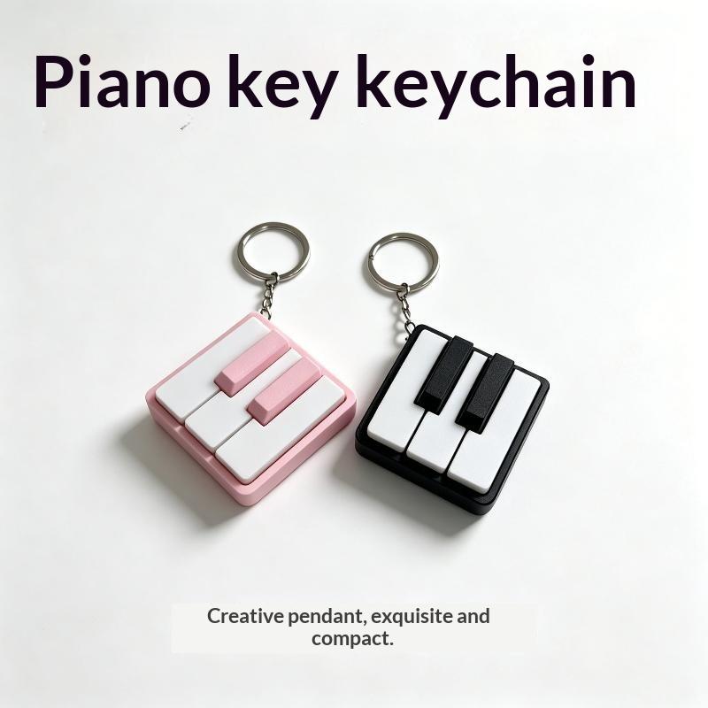 3D Printing Keychain - Creative 3D Printed Mini Piano Keyboard