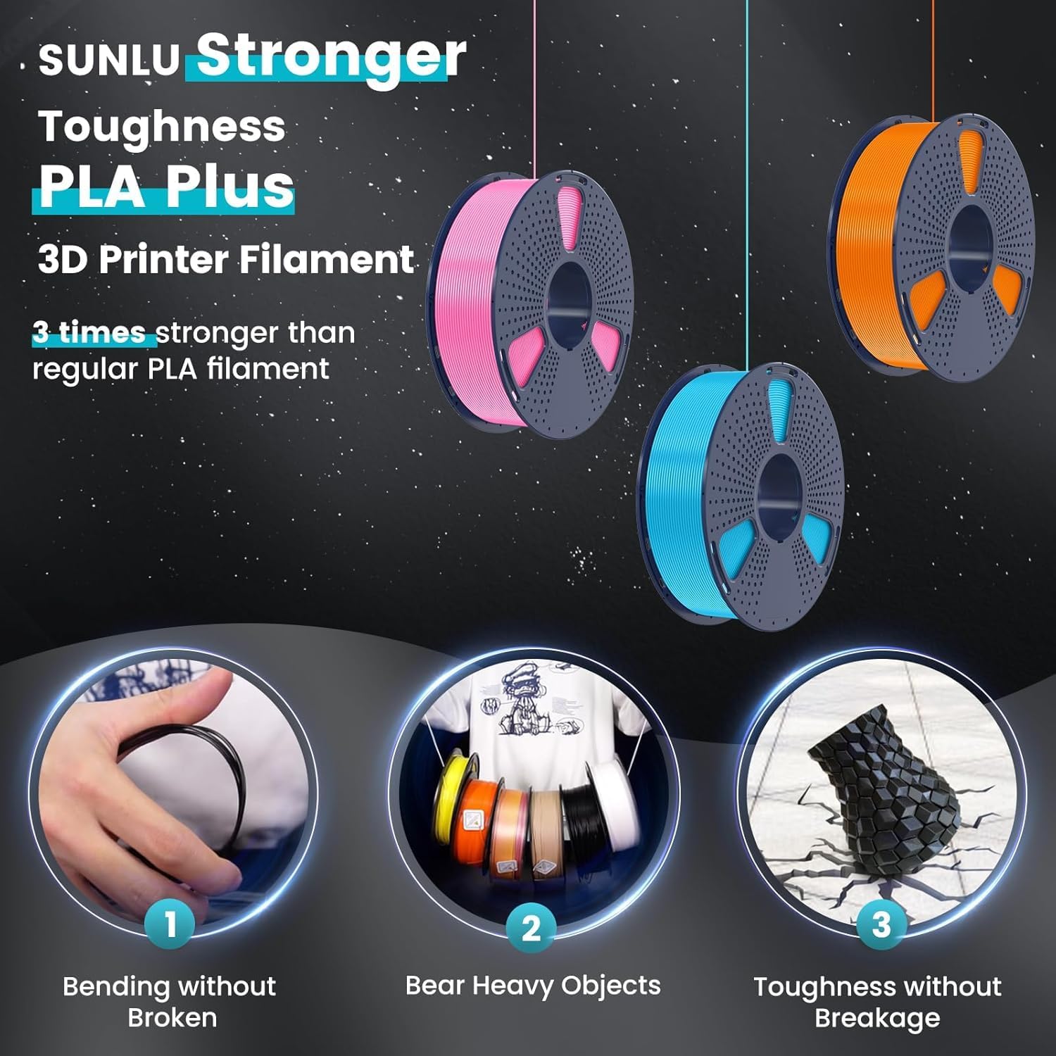 SUNLU Pla Plus 3D Filament 1.7 - 3D Printing Fdm ulasan dan harga