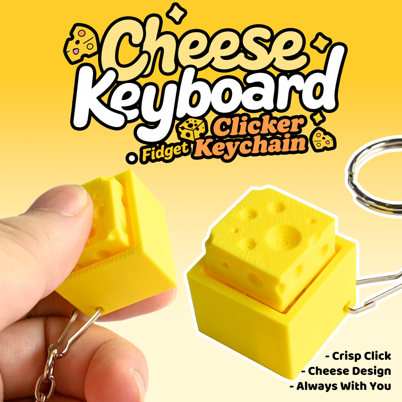 3D Printed Cheesy Key Fidget C - 3D Printing Keychain ulasan dan harga