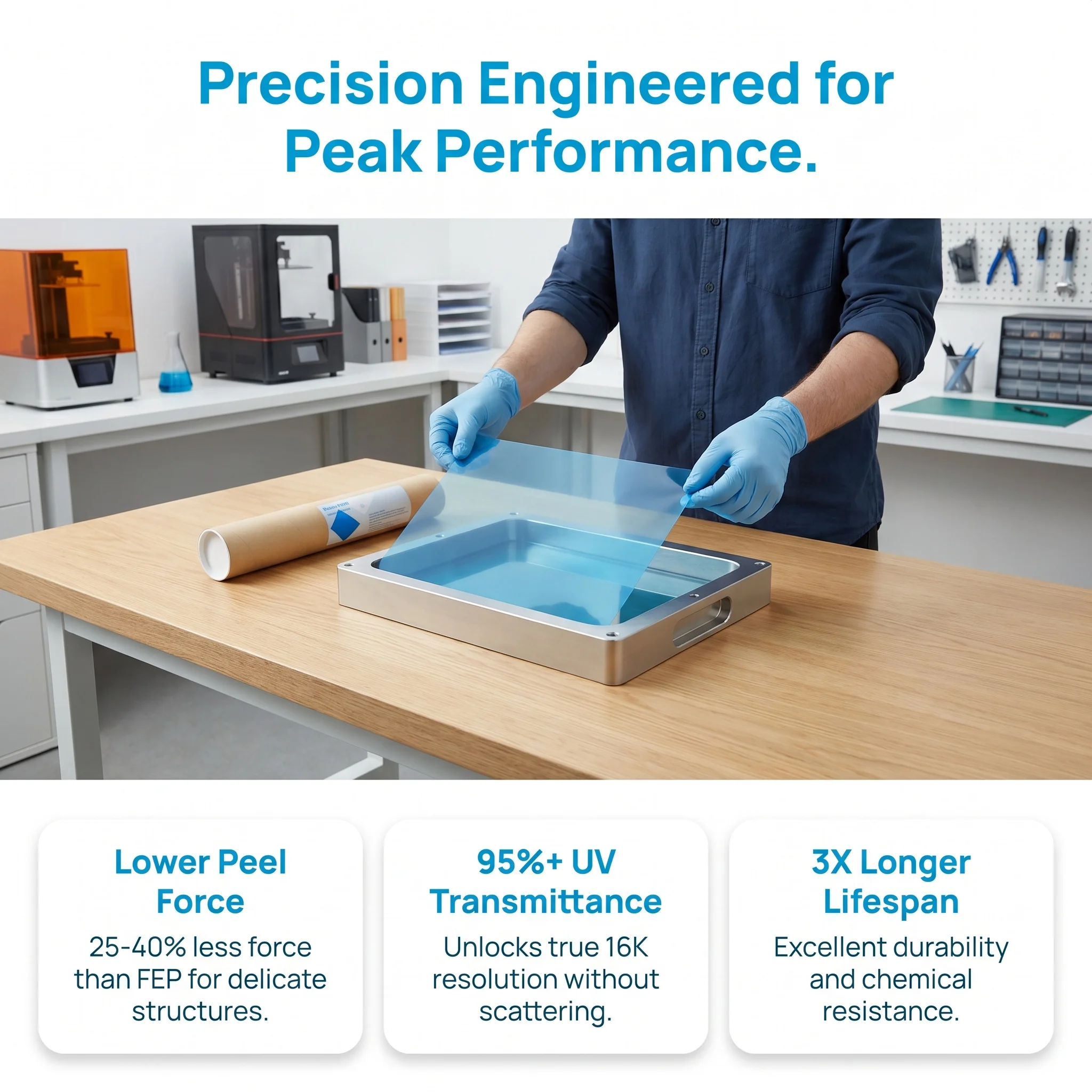 NFEP Film 210x150x0.127mm PFA  - 3D Printing Elegoo ulasan dan harga