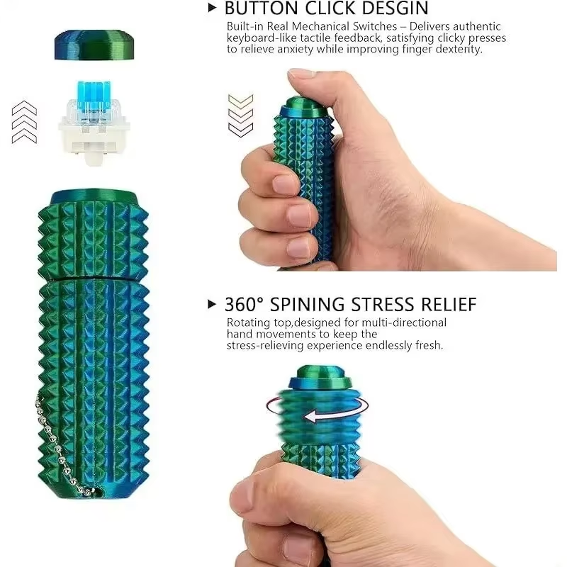 Funny 3D Printed Spiky Fidget  - 3D Printing Keychain ulasan dan harga