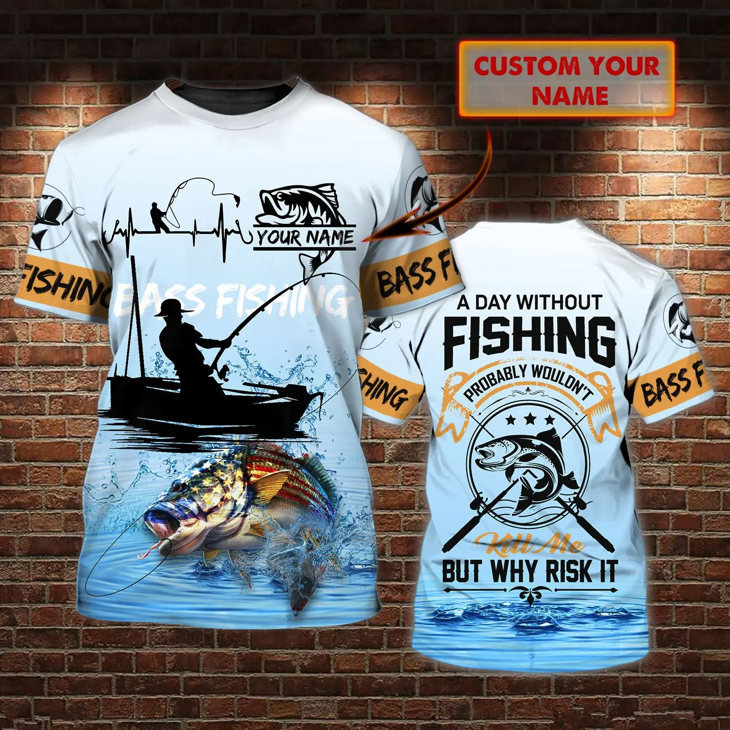 Bass Fishing Personalized Name - 3D Printing Name ulasan dan harga