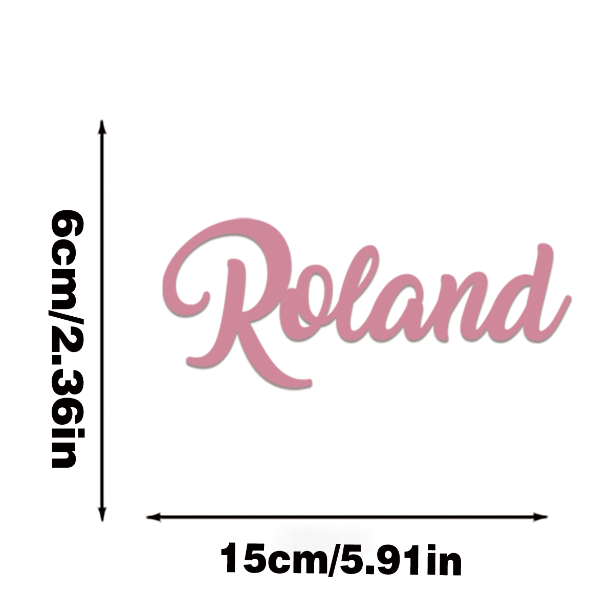 1PC 6X15cm Acrylic Customizabl - 3D Printing Name ulasan dan harga