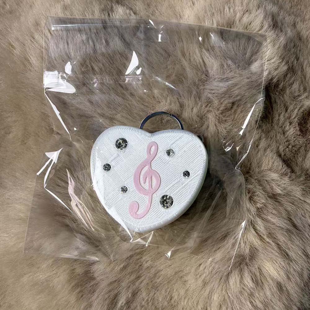 3D Printed Musical Note Heart  - 3D Printing Keychain ulasan dan harga