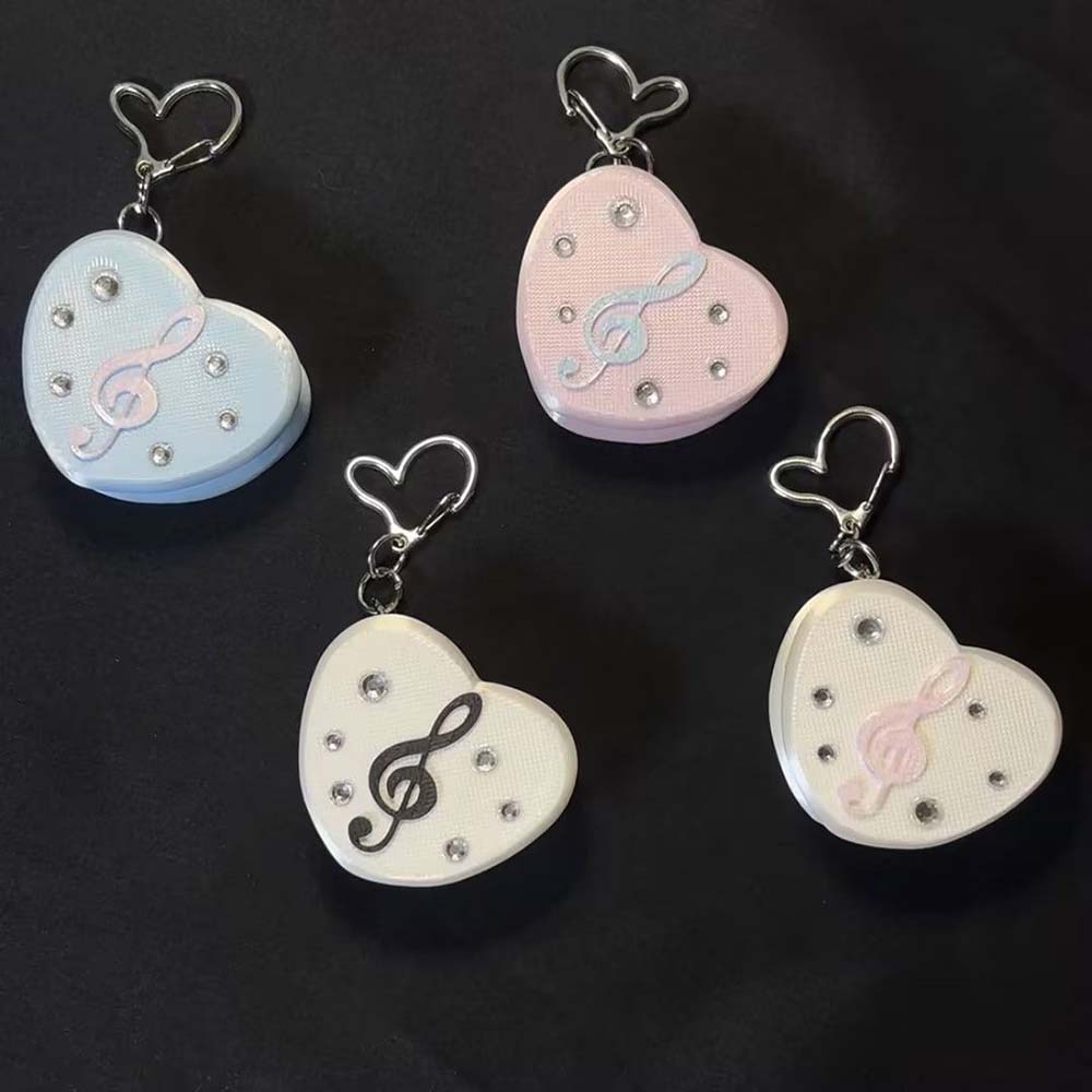 3D Printed Musical Note Heart  - 3D Printing Keychain ulasan dan harga