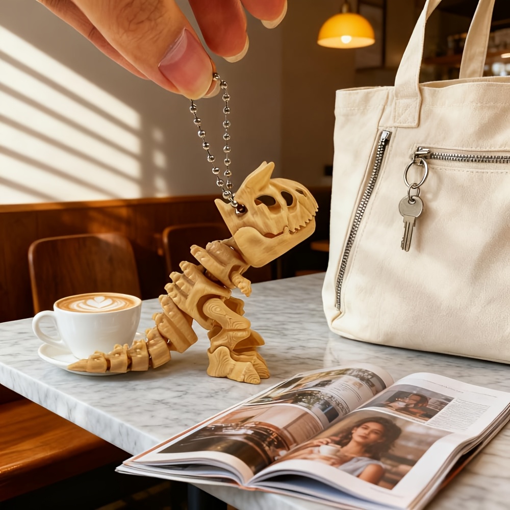 3D Printed Skeleton Cow Dragon - 3D Printing Keychain ulasan dan harga